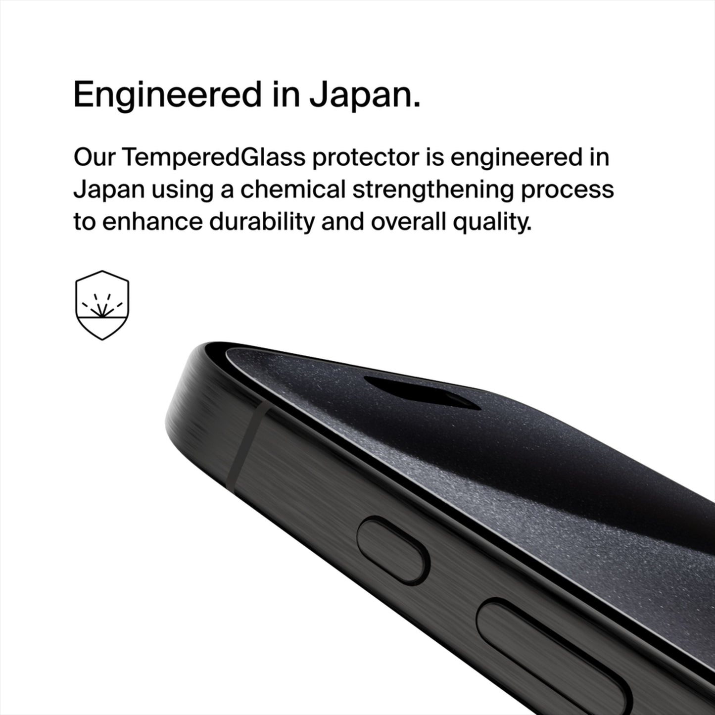 Zaštitna folija za ekran Belkin ScreenForce TemperedGlass za Apple iPhone 15 Pro, Kaljeno staklo, Full Glue OVA137zz