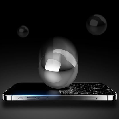 Zaštitna folija za ekran Anank 5X pojačana protiv pucanja za Apple iPhone 17 Pro, Kaljeno staklo, Full Glue, 3D, Crna