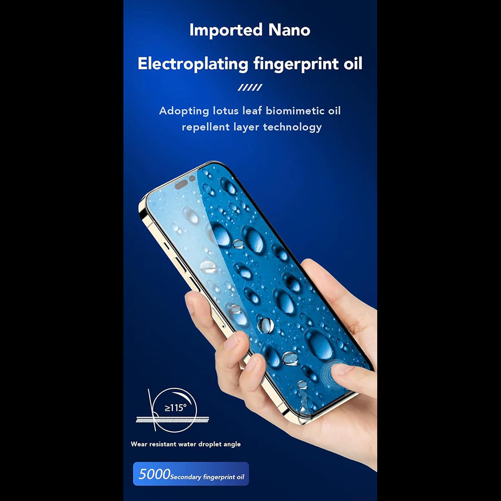 Zaštitna folija za ekran Anank 5X Reinforced CG za Apple iPhone 16 Pro Max, Kaljeno staklo, Full Glue, 2.5D, Crna