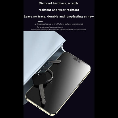 Zaštitna folija za ekran Anank protiv otisaka prstiju za Apple iPhone 15 Pro Max, kaljeno staklo, puna lepak, 2.5D, crna