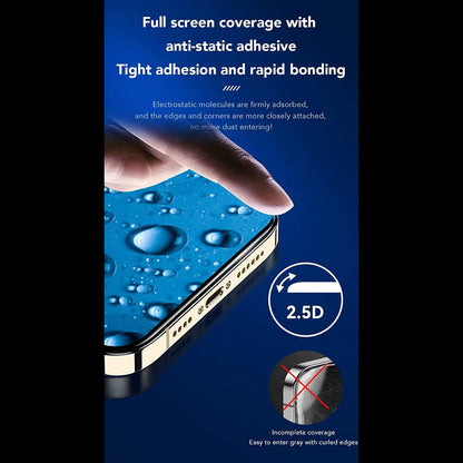 Zaštitna folija za ekran Anank za Apple iPhone 17 Pro Max, Kaljeno staklo, Full Glue, 2.5D, Crna