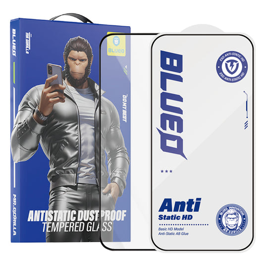 Zaštitna folija za ekran Blueo Anti-Static HD za Apple iPhone 18 Pro Max / 17 Pro Max / 16 Pro Max, Kaljeno staklo, Full Glue, Crna