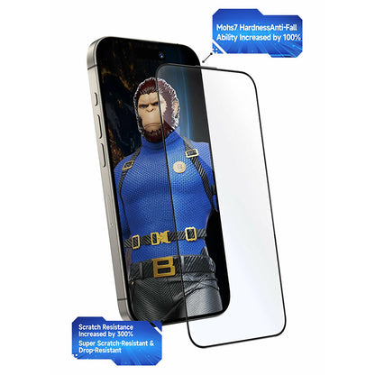 Zaštitna folija Ekran Blueo Crystal Anti-Scratch Aplikator za Apple iPhone 16 Pro Max, Kaljeno Staklo, Full Glue, Crna