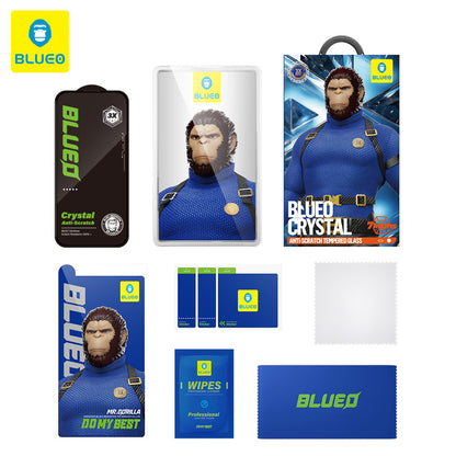 Zaštitna folija Ekran Blueo Crystal Anti-Scratch za Apple iPhone 16 Plus / 15 Plus, Kaljeno Staklo, Full Glue, Crna
