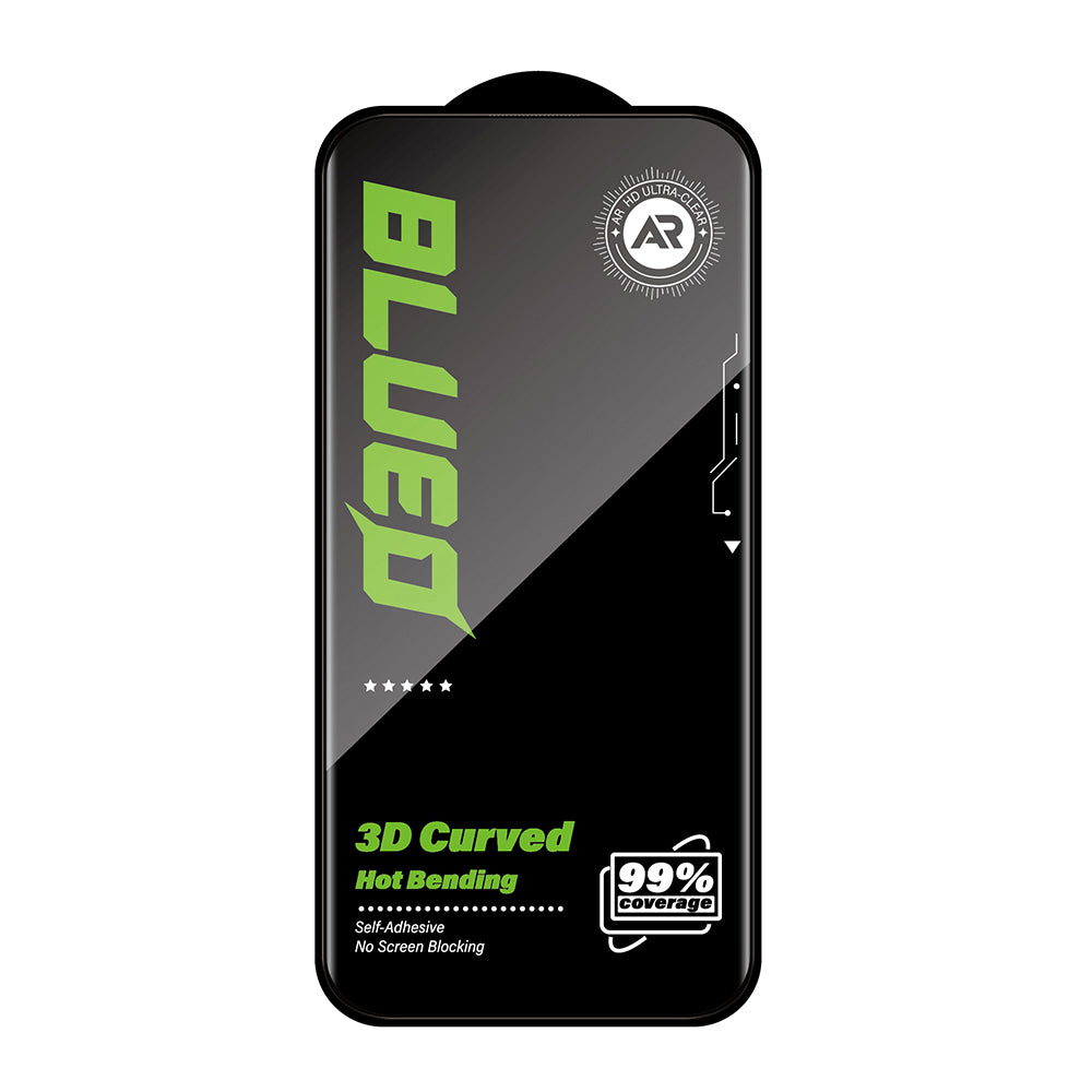 Zaštitno staklo za ekran Blueo Curved Edge AR Applicator za Apple iPhone 18 Pro / 17 Pro / 17 / 16 Pro, kaljeno staklo, potpuno lepljenje, 3D, crno