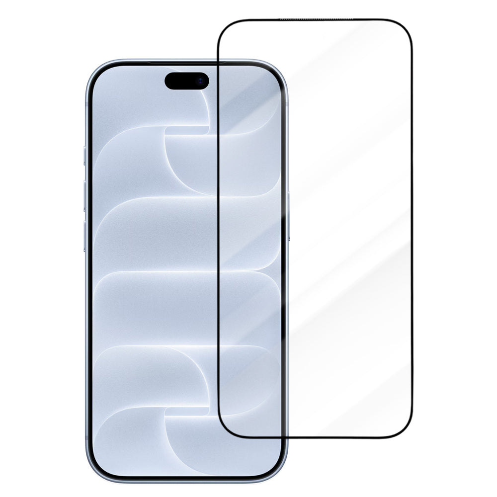 Zaštitno staklo za ekran Blueo Drop Resistant Applicator Pro za Apple iPhone 18 Pro / 17 Pro / 17 / 16 Pro, kaljeno staklo, lepljenje po celoj površini, crno