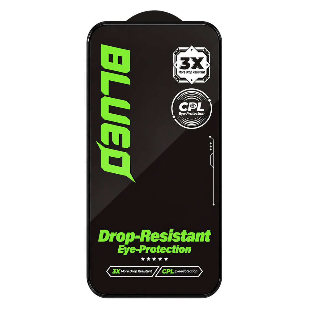 Zaštitno staklo za ekran Blueo Drop Resistant za Apple iPhone 18 Pro Max / 17 Pro Max / 16 Pro Max, kaljeno staklo, lepljenje po celoj površini, crno