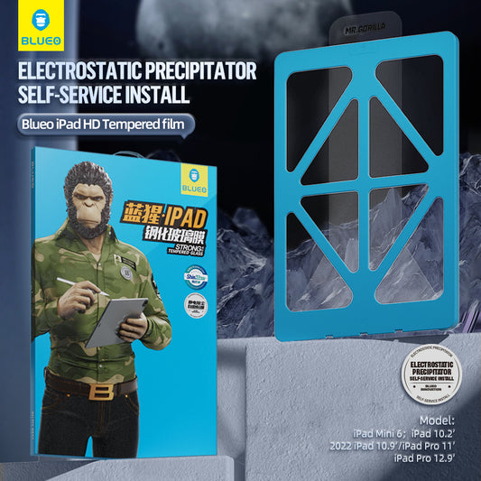 Zaštitna folija za ekran Blueo HD Applicator Pro za Apple iPad 10.2 (2021) / 10.2 (2020) / 10.2 (2019), Kaljeno staklo, Full Glue