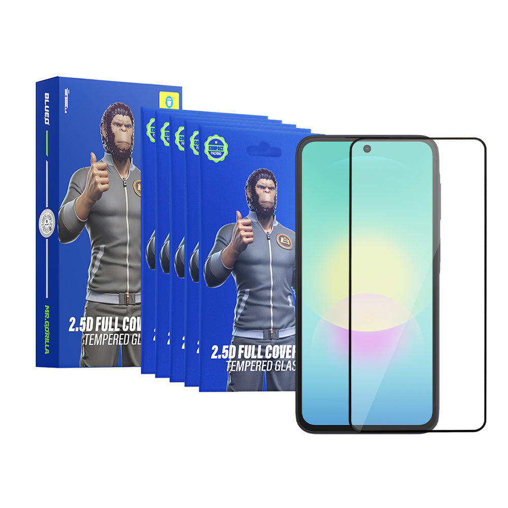 Zaštitna folija za ekran Blueo HD za Samsung Galaxy A27 5G / A57 5G / A37 5G, Kaljeno staklo, Full Glue, 2.5D, Set od 5 komada, Crna