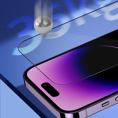 Zaštitna folija za ekran Blueo Sapphire Applicator Pro za Apple iPhone 15 Pro Max, Kaljeno staklo, Full Glue, Crna