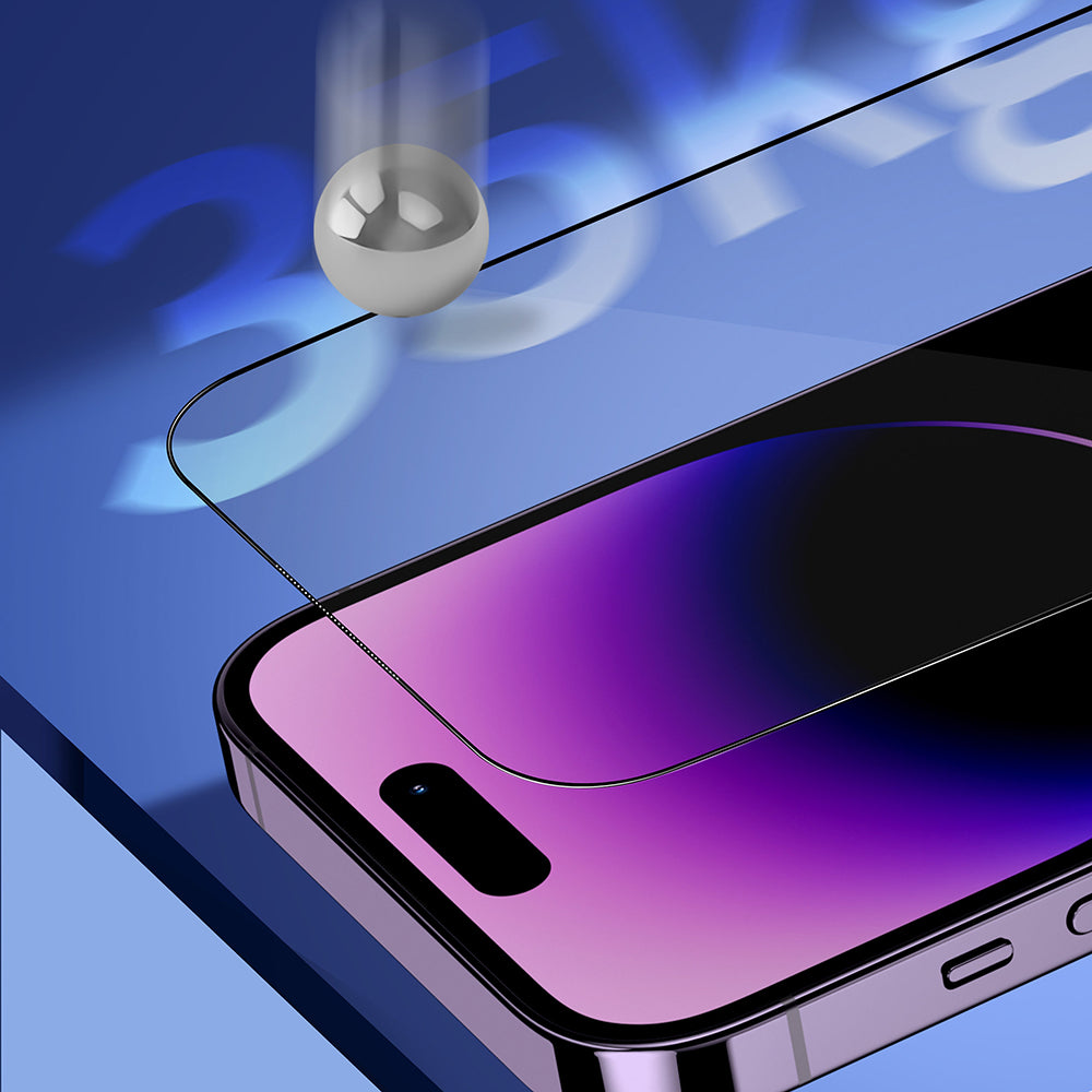 Zaštitna folija za ekran Blueo Sapphire Applicator Pro za Apple iPhone 16 Pro Max, Kaljeno staklo, Full Glue, Crna