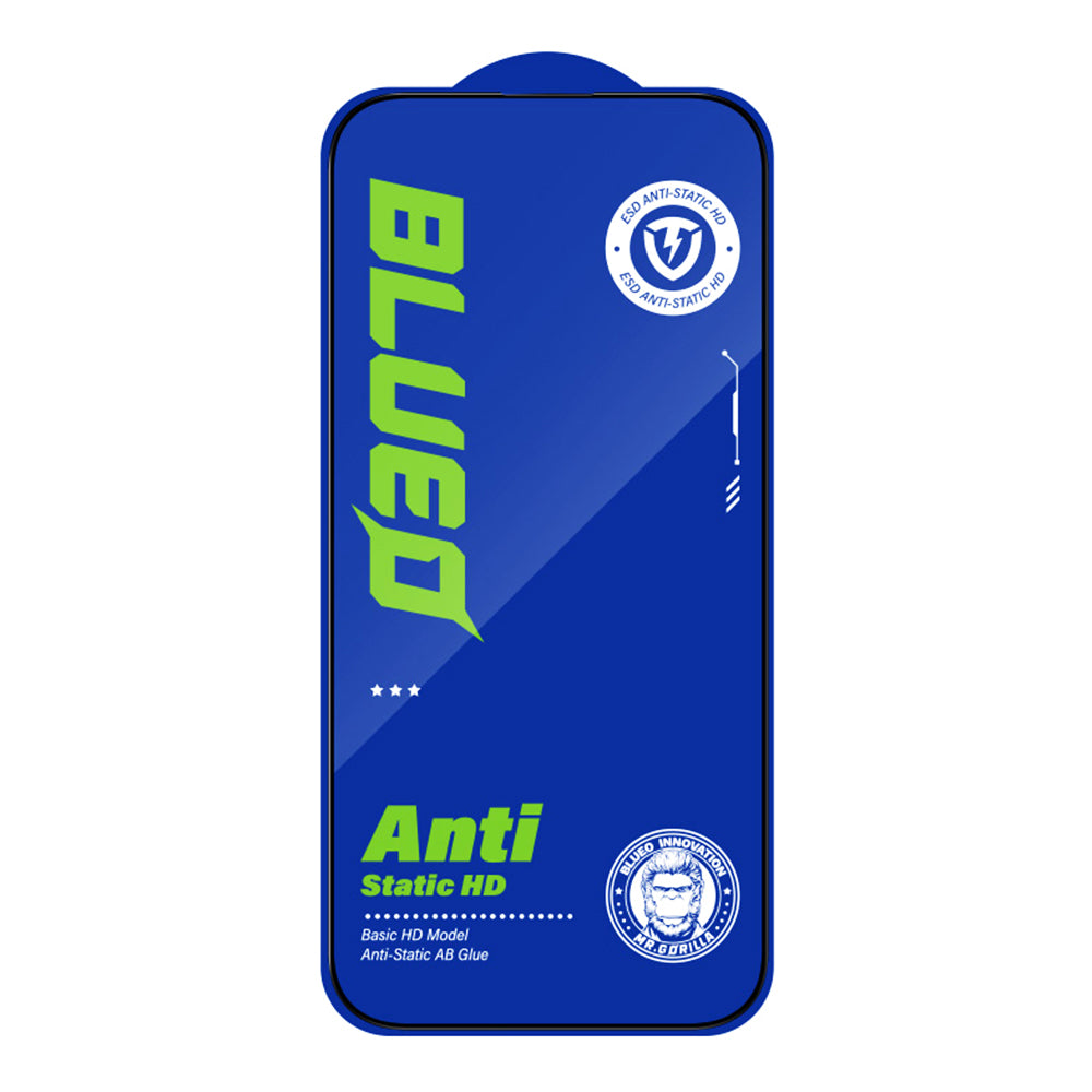 Zaštitna folija za ekran Blueo Silk HD za Apple iPhone 16 / 15, Kaljeno staklo, Full Glue, Set od 5 komada, 2.5D, Crna