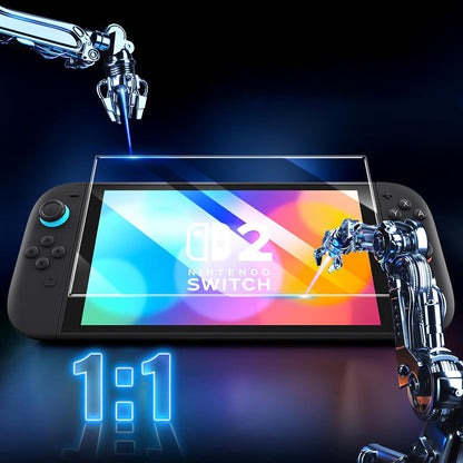 Zaštitna folija za ekran Techsuit SwitchAura aplikator za Nintendo Switch 2, kaljeno staklo, set od 2 komada