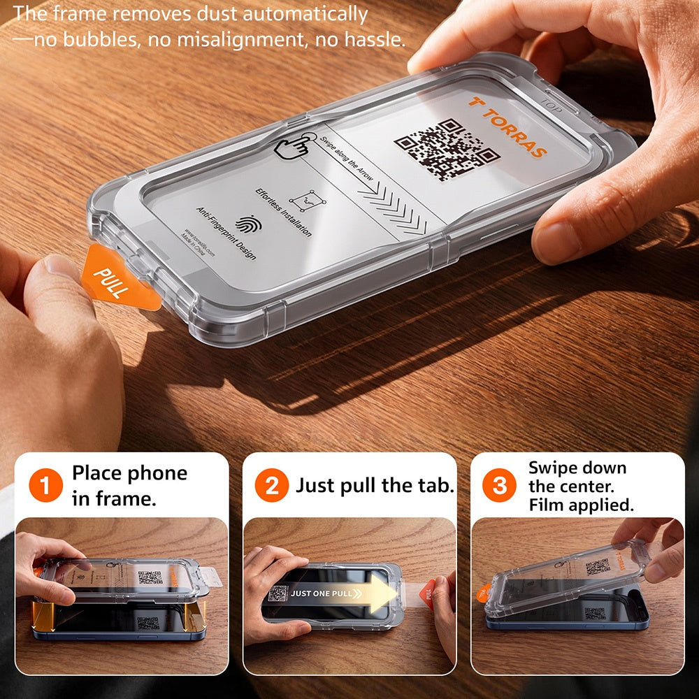 Zaštitna folija za ekran Torras Sunview AR za Apple iPhone 18 Pro Max / 17 Pro Max, Kaljeno staklo, Full Glue