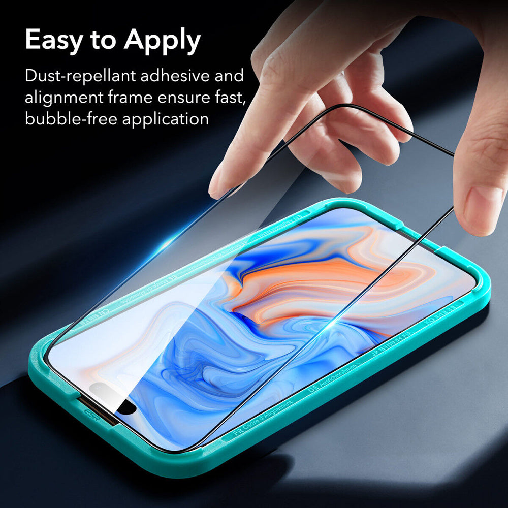 Folija za zaštitu ekrana ESR Armorite za Apple iPhone 15 Plus, Kaljeno staklo, Full Glue, Crna