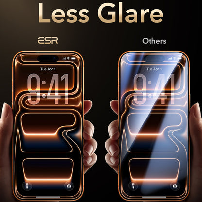Zaštitna folija za ekran ESR Armorite Pro UltraFit za Apple iPhone 18 Pro / 17 Pro, Kaljeno staklo, Puna lepak, Crna