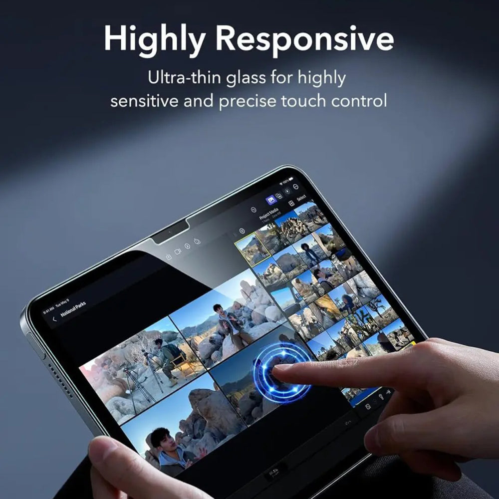 Folija za zaštitu ekrana ESR Armorite UltraFit za Apple iPad (2025) / (2022), Kaljeno staklo, Full Glue, Set 2 komada