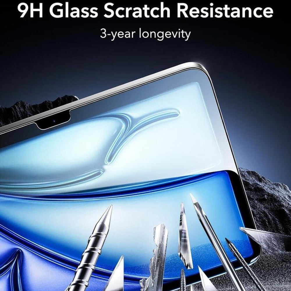 Zaštitna folija za ekran ESR Armorite UltraFit za Apple iPad Air 11 (2026) / Air 11 (2025), Kaljeno staklo, Full Glue, Set 2 komada