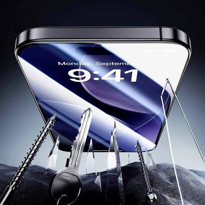 Folija za zaštitu ekrana ESR Armorite UltraFit za Apple iPhone 17 Pro, Kaljeno staklo, Full Glue, Set 2 komada, Crna