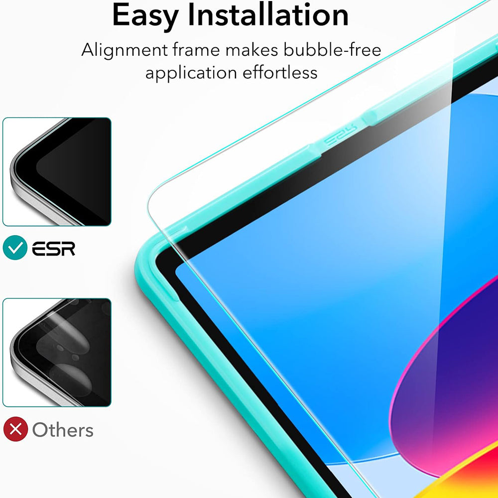 Folija za zaštitu ekrana ESR za Apple iPad (2025) / (2022), Kaljeno staklo, Full Glue, Set 2 komada