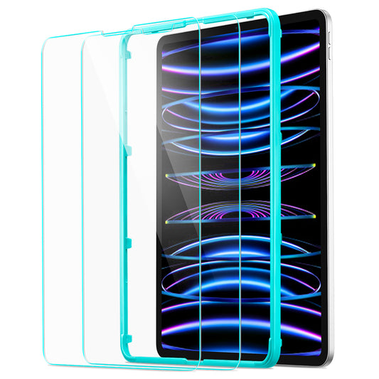 Folija za zaštitu ekrana ESR za Apple iPad Air (2022) / Pro 11 (2021) / Air (2020), Kaljeno staklo, Full Glue, Set 2 komada