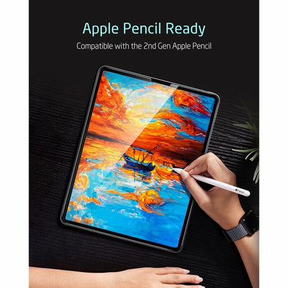 Folija za zaštitu ekrana ESR za Apple iPad Pro 12.9 (2022) / Pro 12.9 (2021) / Pro 12.9 (2020), Kaljeno staklo, Full Glue, Set 2 komada