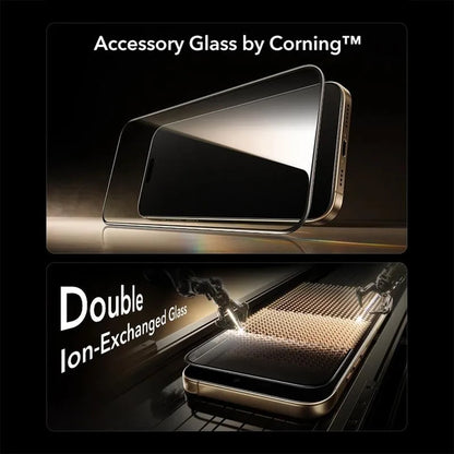 Folija za zaštitu ekrana ESR UltraFit Armorite Pro za Apple iPhone 17 Pro, Kaljeno staklo, Full Glue, Crna