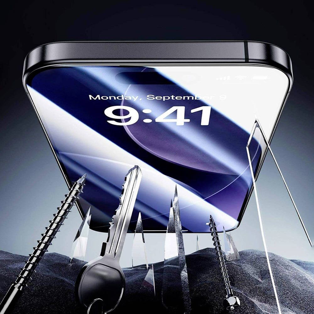 Zaštitna folija za ekran ESR UltraFit Classic za Apple iPhone 18 Pro / 17 Pro, Kaljeno staklo, Full Glue, Set od 2 komada, Crna