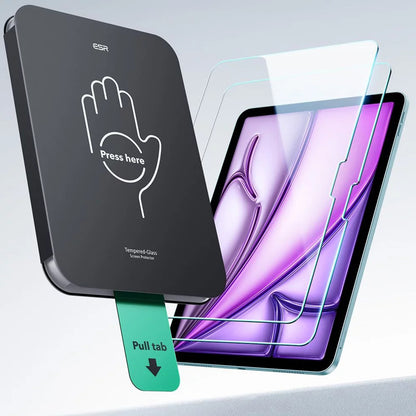 Zaštitna folija za ekran ESR UltraFit za Apple iPad Air 13 (2026) / Pro 13 (2025), Kaljeno staklo, Full Glue, Set od 2 komada