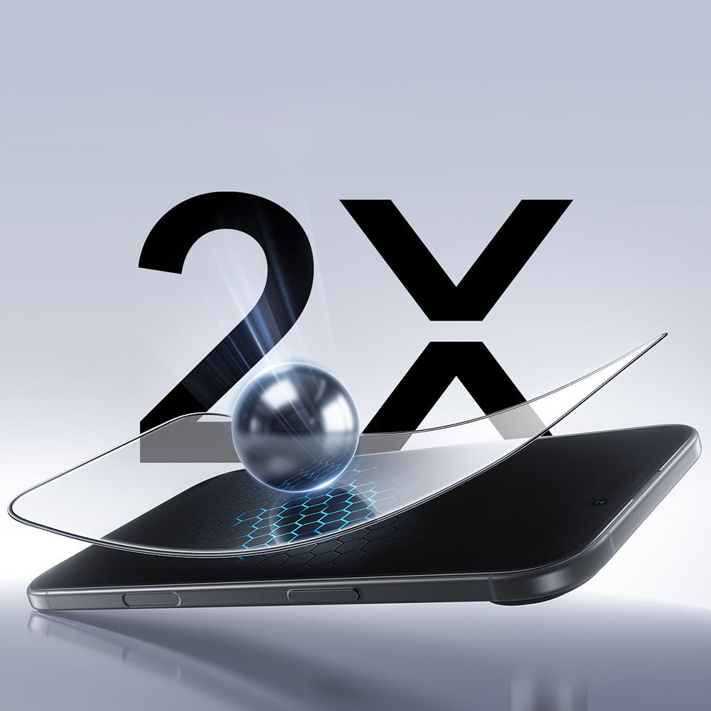 Folija za zaštitu ekrana ESR UltraFit za Apple iPhone 17 Pro, Kaljeno staklo, Full Glue, Set 2 komada, Crna