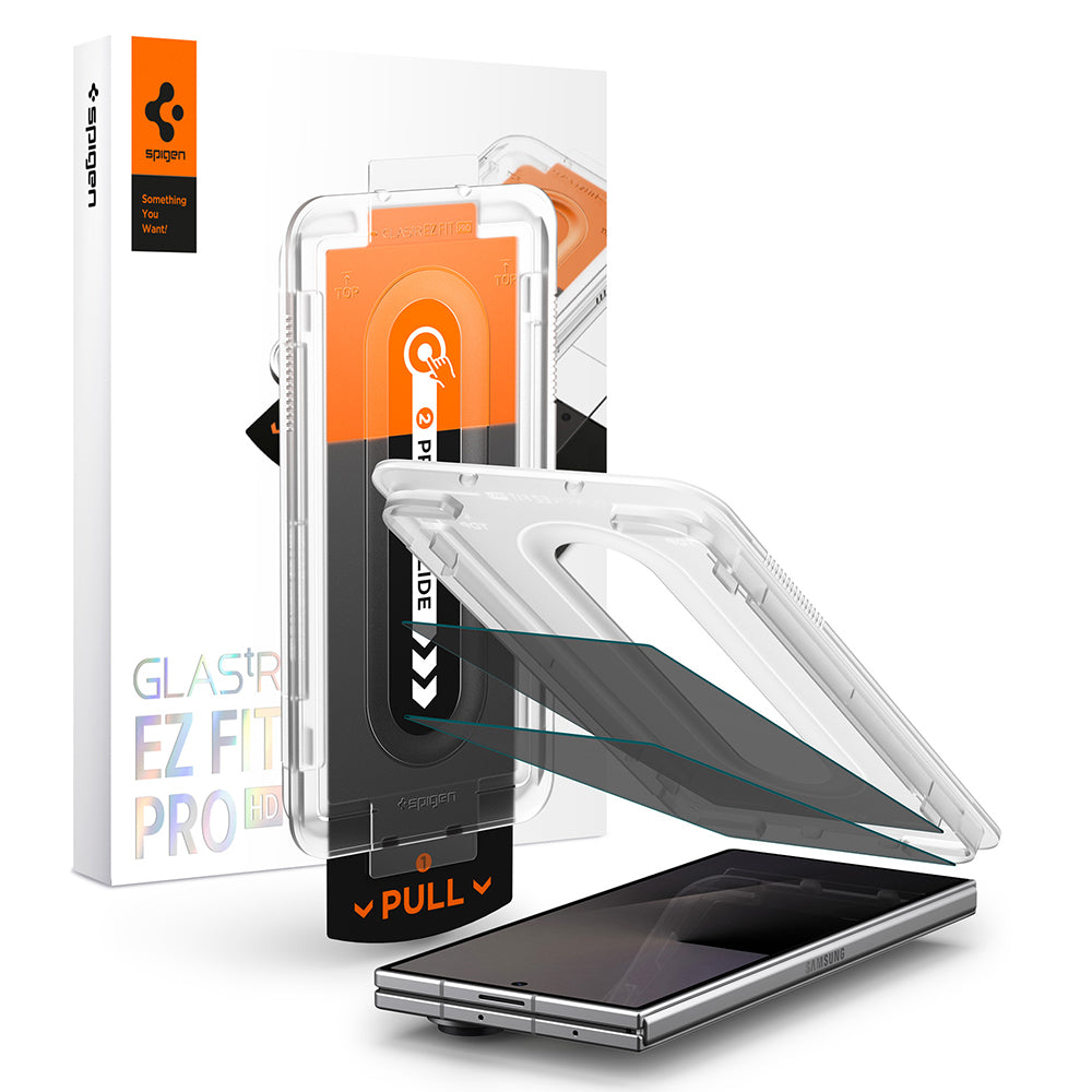 Zaštitna folija za spoljašnji ekran Privacy Spigen GlastR EZ FIT Pro HD za Samsung Galaxy Z Fold8 Ultra F976, Kaljeno staklo, Full Glue, Set od 2 komada