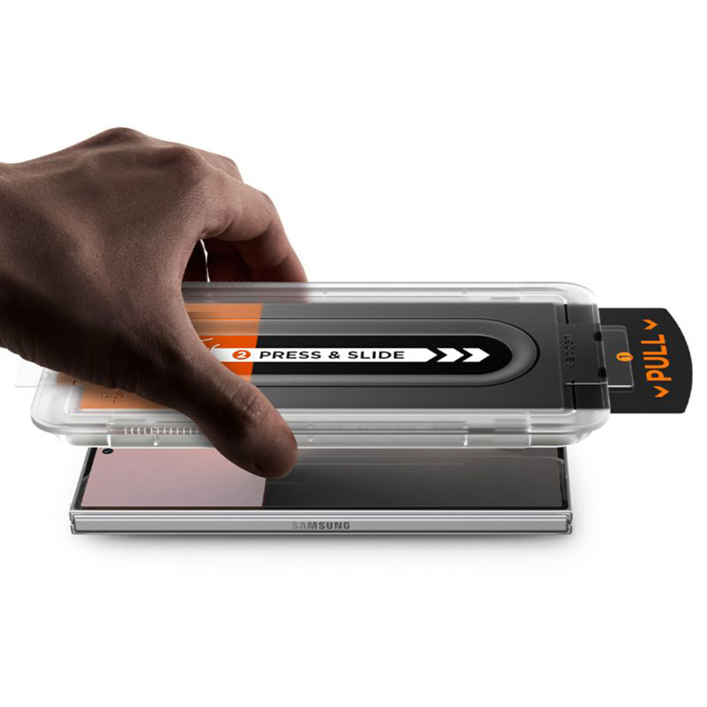 Zaštitna folija za spoljašnji ekran Privacy Spigen GlastR EZ FIT Pro HD za Samsung Galaxy Z Fold8 Ultra F976, Kaljeno staklo, Full Glue, Set od 2 komada