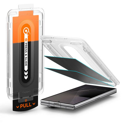 Zaštitna folija za spoljašnji ekran Privacy Spigen GlastR EZ FIT Pro HD za Samsung Galaxy Z Fold8 Ultra F976, Kaljeno staklo, Full Glue, Set od 2 komada