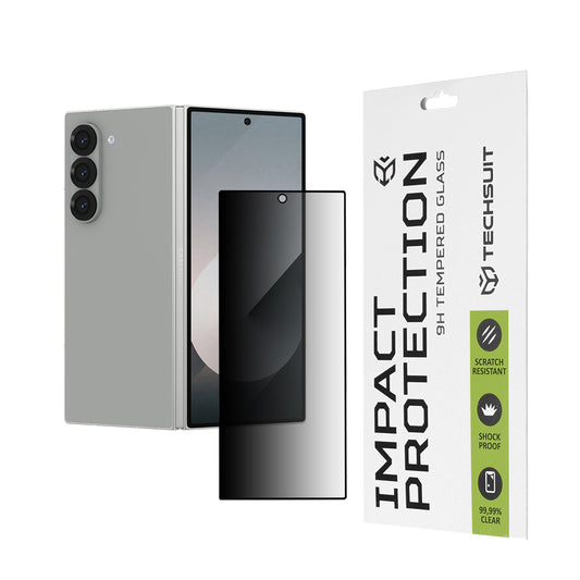 Zaštitna folija za spoljašnji ekran Privacy Techsuit za Samsung Galaxy Z Fold6 F956, Kaljeno staklo, Full Glue, 111D