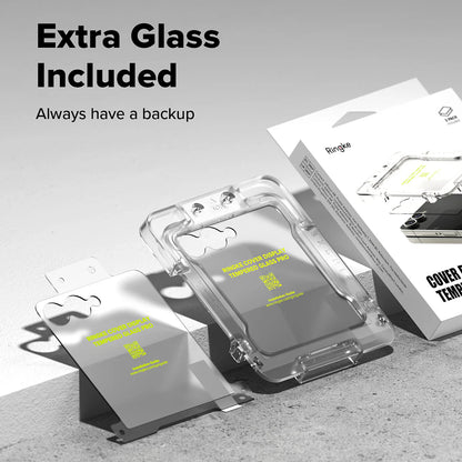 Zaštitna folija za spoljašnji ekran Ringke Cover Display za Samsung Galaxy Z Flip7 F766, Kaljeno staklo, Full Glue, Set od 2 komada