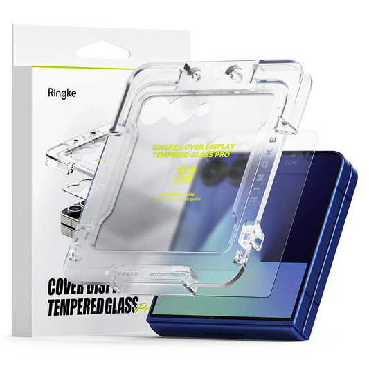 Zaštitna folija za spoljašnji ekran Ringke Cover Display za Samsung Galaxy Z Flip7 F766, Kaljeno staklo, Full Glue, Set od 2 komada