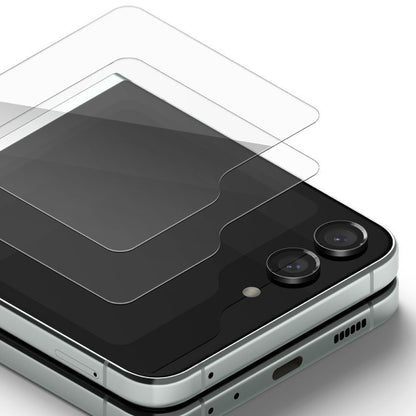 Folija za zaštitu spoljnog ekrana Ringke za Samsung Galaxy Z Flip5 F731, Kaljeno staklo, Full Glue, Set 2 komada