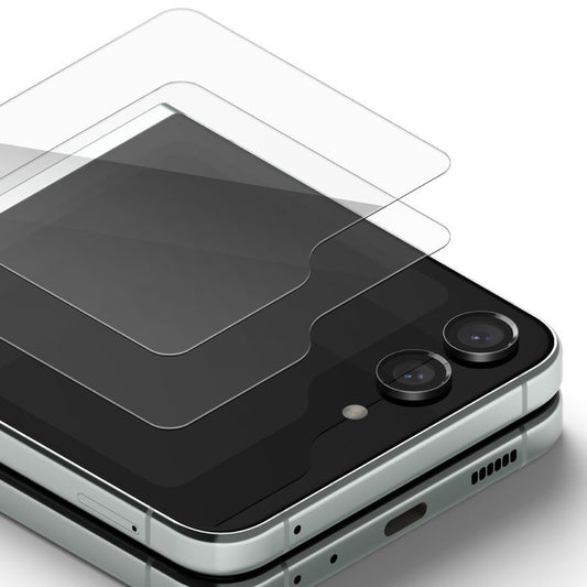 Folija za zaštitu spoljnog ekrana Ringke za Samsung Galaxy Z Flip5 F731, Kaljeno staklo, Full Glue, Set 2 komada