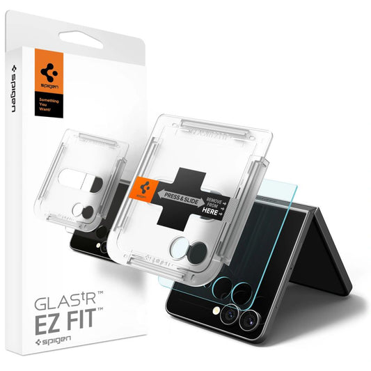 Folija za zaštitu Spoljnog Ekrana Spigen GlastR EZ FIT za Samsung Galaxy Z Flip7 F766, Kaljeno Staklo, Full Glue