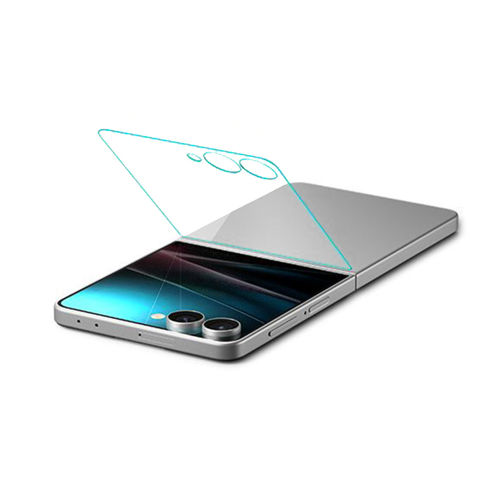 Folija za zaštitu Spoljnog Ekrana Spigen GlastR EZ FIT za Samsung Galaxy Z Flip7 F766, Kaljeno Staklo, Full Glue, Set 2 komada AGL09585