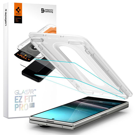 Folija za zaštitu Spoljnog Ekrana Spigen GlastR EZ FIT Pro HD za Samsung Galaxy Z Fold7 F966, Kaljeno Staklo, Full Glue, Set 2 komada AGL09579