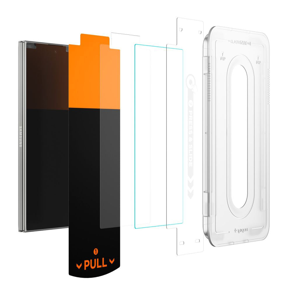 Folija za zaštitu Spoljnog Ekrana Spigen GlastR EZ FIT Pro HD za Samsung Galaxy Z Fold7 F966, Kaljeno Staklo, Full Glue, Set 2 komada AGL09579