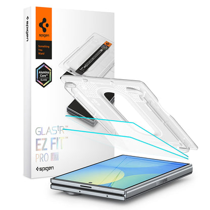 Zaštitna folija za Spoljašnji Ekran Spigen GlastR EZ FIT Pro HD za Samsung Galaxy Z Fold8 F971, Kaljeno Staklo, Full Glue, Set od 2 komada AGL11943