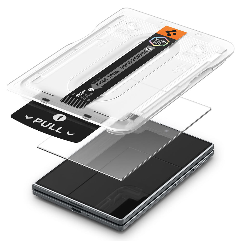 Zaštitna folija za Spoljašnji Ekran Spigen GlastR EZ FIT Pro HD za Samsung Galaxy Z Fold8 F971, Kaljeno Staklo, Full Glue, Set od 2 komada AGL11943