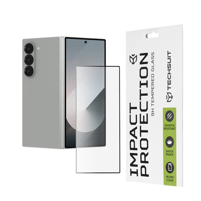 Zaštitna folija za spoljašnji ekran Techsuit za Samsung Galaxy Z Fold6 F956, Kaljeno staklo, Full Glue, 111D, Crna
