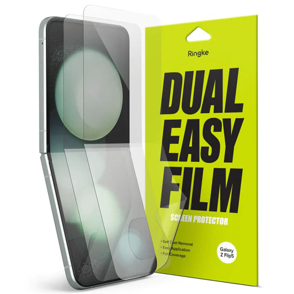 Folija za zaštitu unutrašnjeg ekrana Ringke Dual Easy za Samsung Galaxy Z Flip5 F731, Plastika, Set od 2 komada
