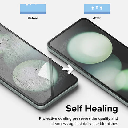 Folija za zaštitu unutrašnjeg ekrana Ringke Dual Easy za Samsung Galaxy Z Flip5 F731, Plastika, Set od 2 komada