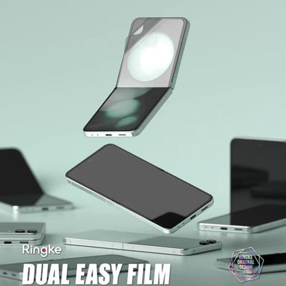 Folija za zaštitu unutrašnjeg ekrana Ringke Dual Easy za Samsung Galaxy Z Flip5 F731, Plastika, Set od 2 komada