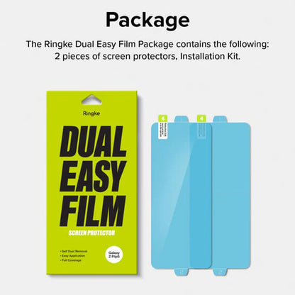 Folija za zaštitu unutrašnjeg ekrana Ringke Dual Easy za Samsung Galaxy Z Flip5 F731, Plastika, Set od 2 komada