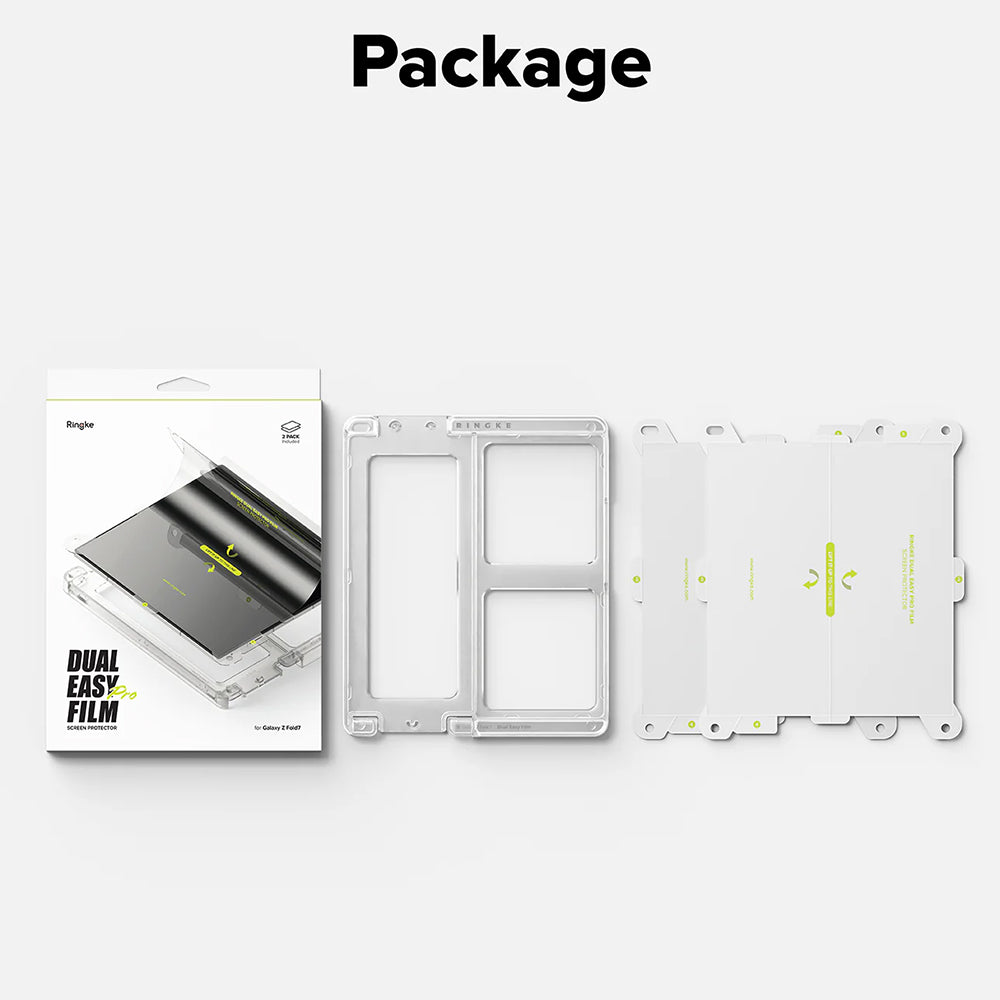 Zaštitna folija za unutrašnji ekran Ringke Dual Easy Pro za Samsung Galaxy Z Fold7 F966, Plastika, Set od 2 komada